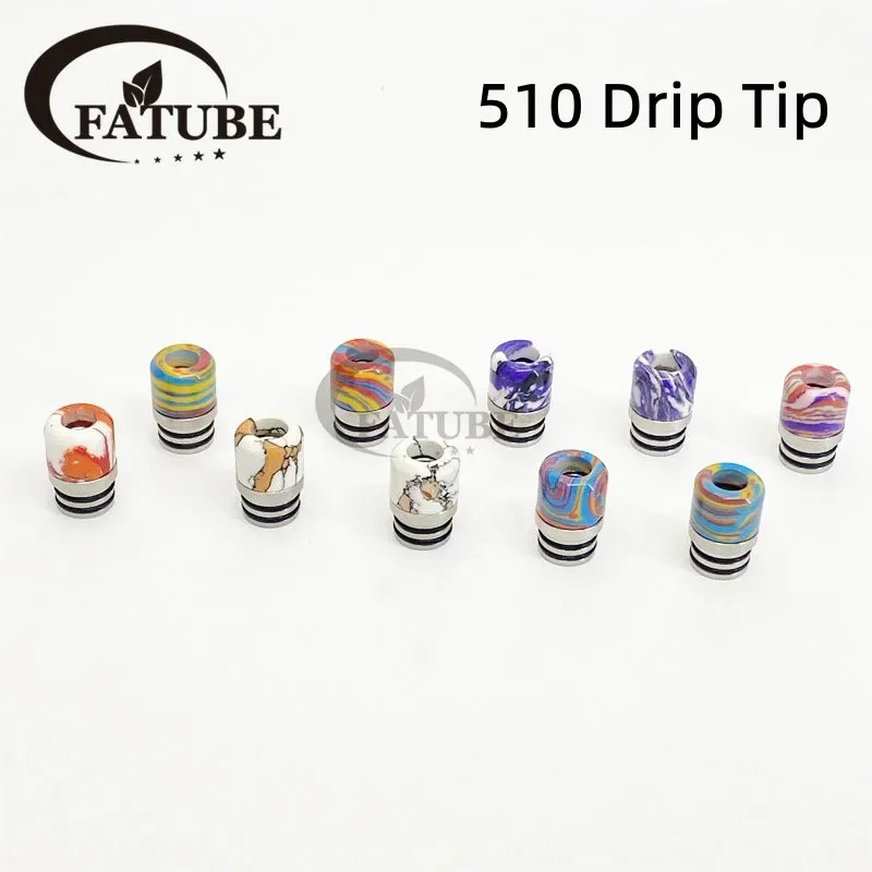 1PC/10PCS 510 Stainless Steel  - Drip Tip Resin reseña y precio