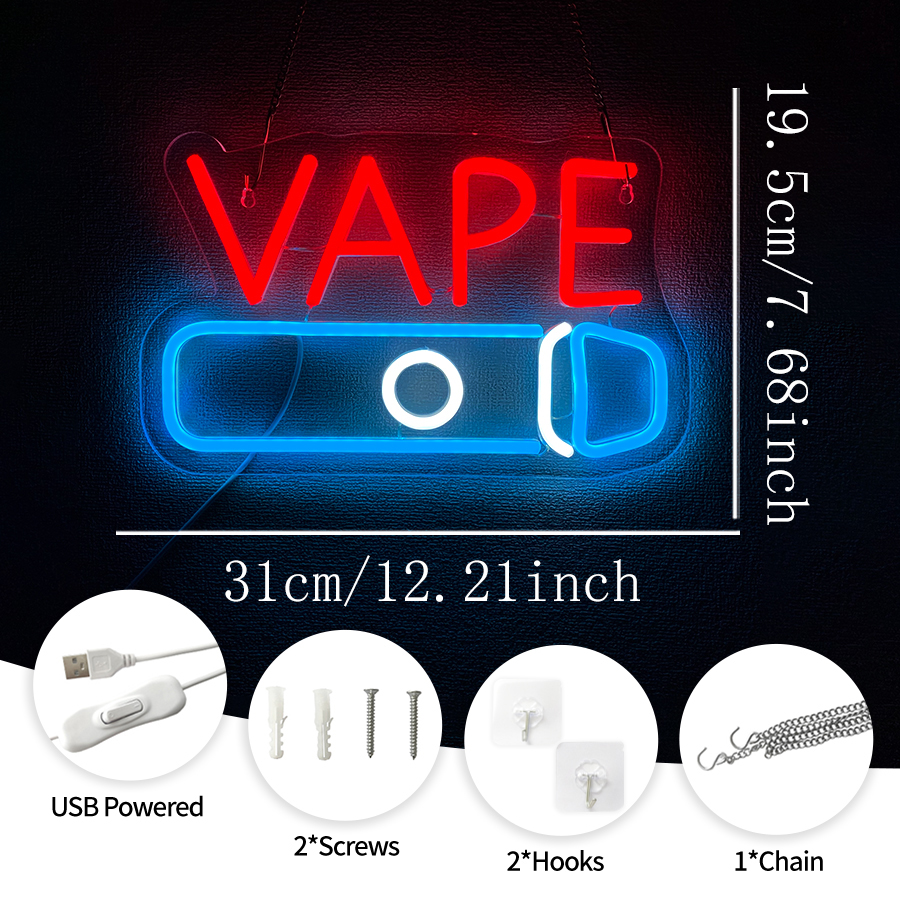 VAPE Shop Neon Sign for Smoke  - Vaping Store reseña y precio