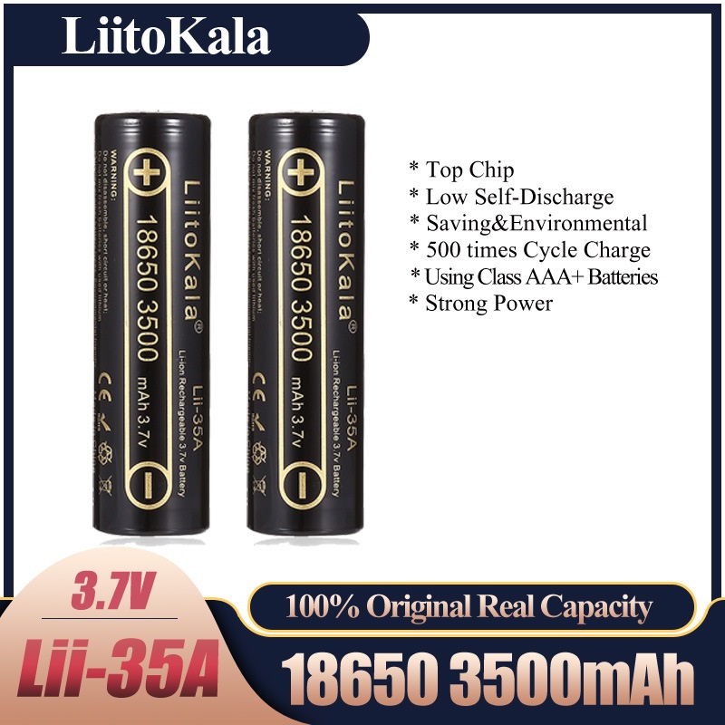 2-10pcs LiitoKala Lii-35A 1865 - Vape Battery 18650 reseña y precio
