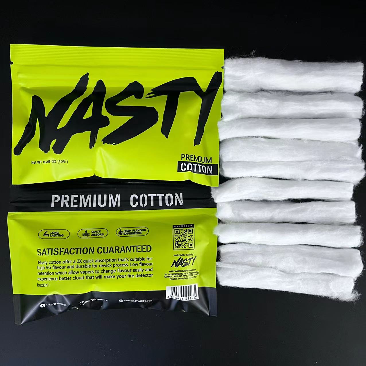 10/5 x Bag NASTY Cotton Long F - Cotton Wick Organic reseña y precio