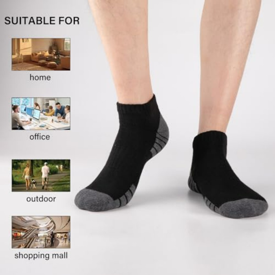 Heatuff Mens Cushioned Ankle S - Cotton Wick Organic reseña y precio
