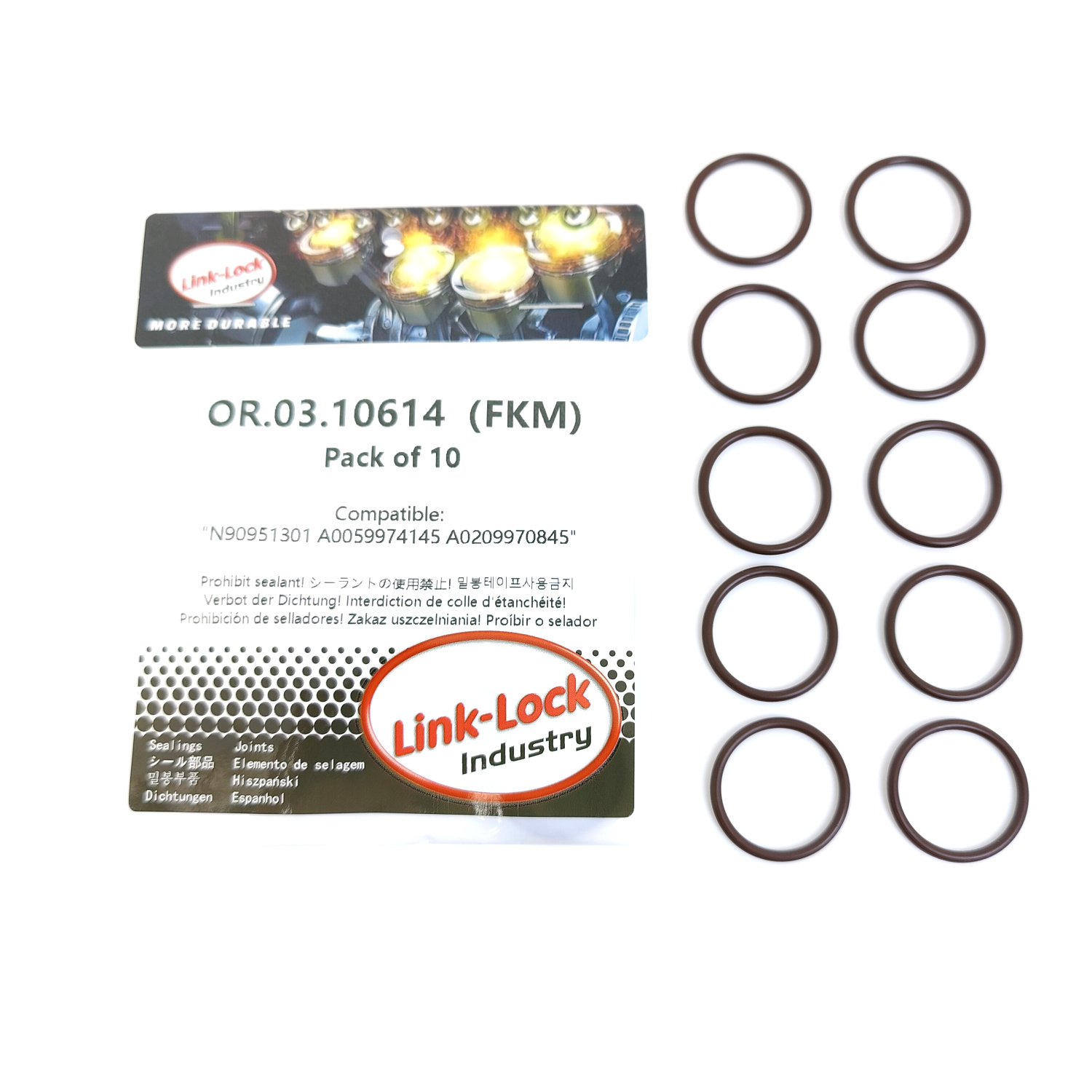10PCS OR.03.10614 FKM Viton Se - Tank O-Ring Seal reseña y precio