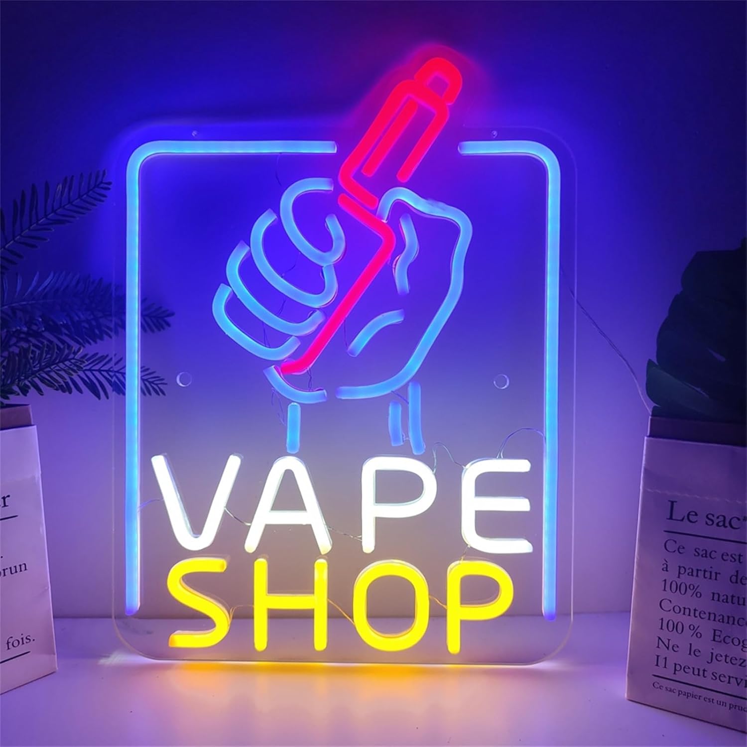 Vape Shop Neon Sign USB Powere - Vaping Store reseña y precio