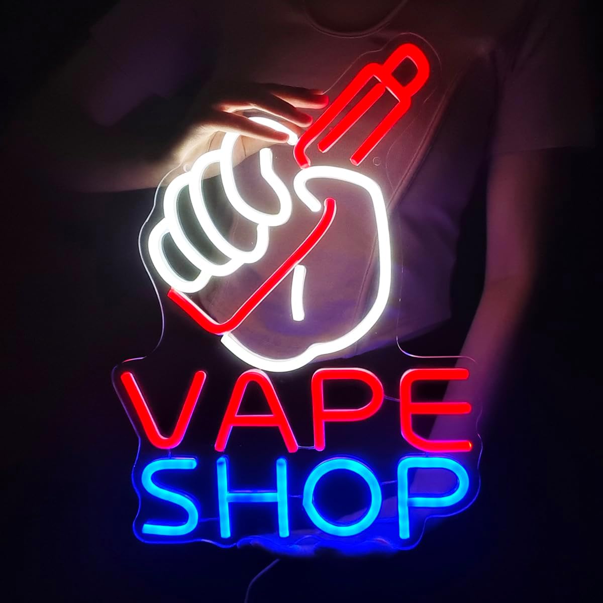 Vape Shop Neon Sign USB Powere - Vaping Store reseña y precio
