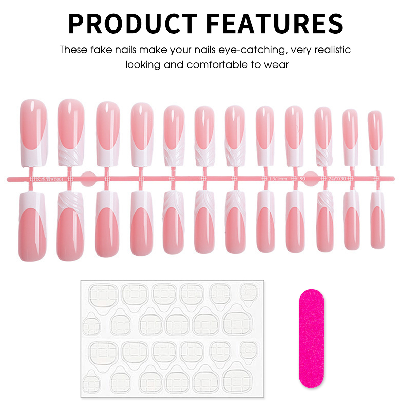 24Pcs Long Square Head Nails S - Drip Tip Resin reseña y precio