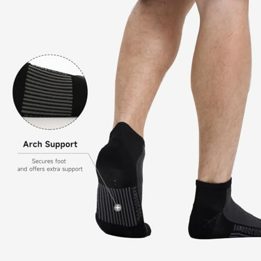 BAMBOO COOL Men's Athletic Ank - Cotton Wick Organic reseña y precio
