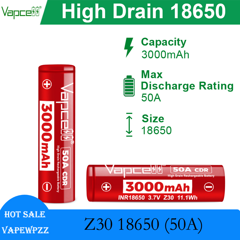 High Drain INR18650 Battery Va - Vape Battery 18650 reseña y precio