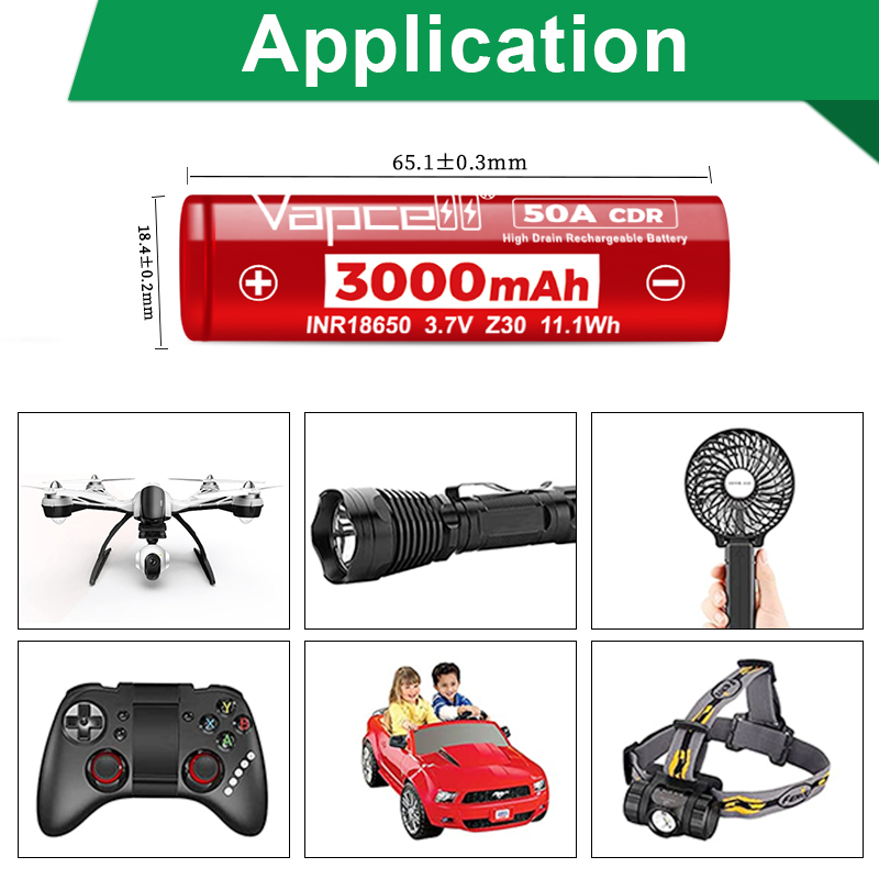 High Drain INR18650 Battery Va - Vape Battery 18650 reseña y precio