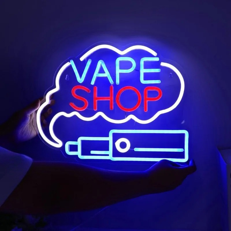 LED VAPE SHOP Smoke Neon Sign  - Vaping Store reseña y precio