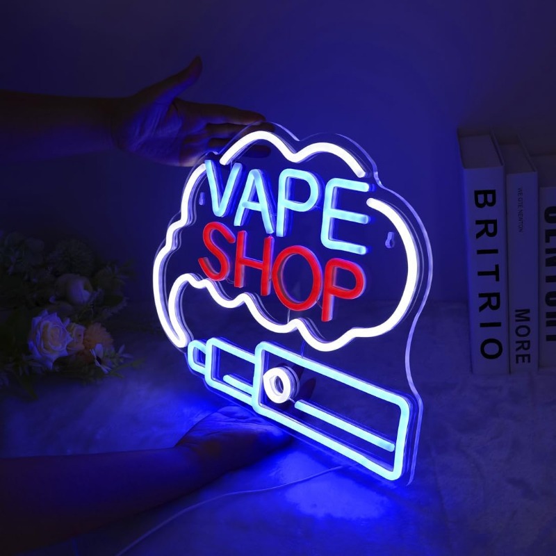 LED VAPE SHOP Smoke Neon Sign  - Vaping Store reseña y precio