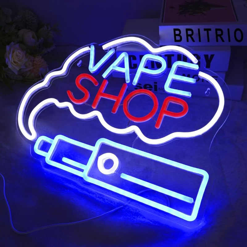 LED VAPE SHOP Smoke Neon Sign  - Vaping Store reseña y precio