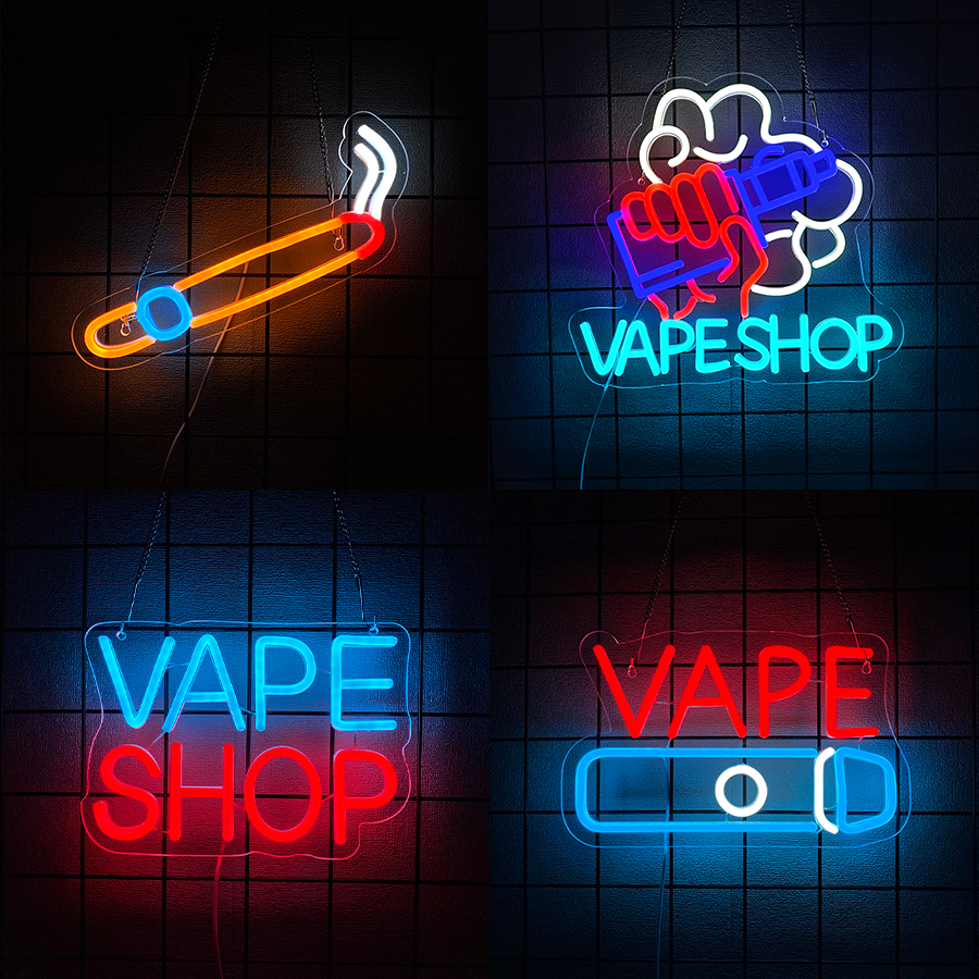 Smoke Series Neon Sign For Wal - Vaping Store reseña y precio
