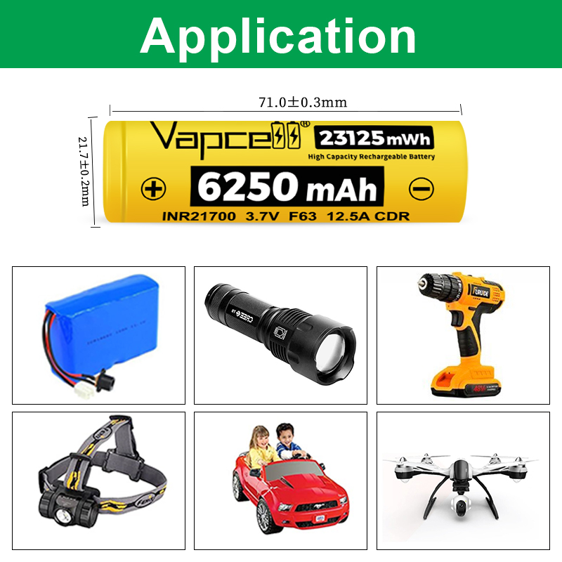 New Vapcell F63 21700 Battery  - Vape Battery 18650 reseña y precio