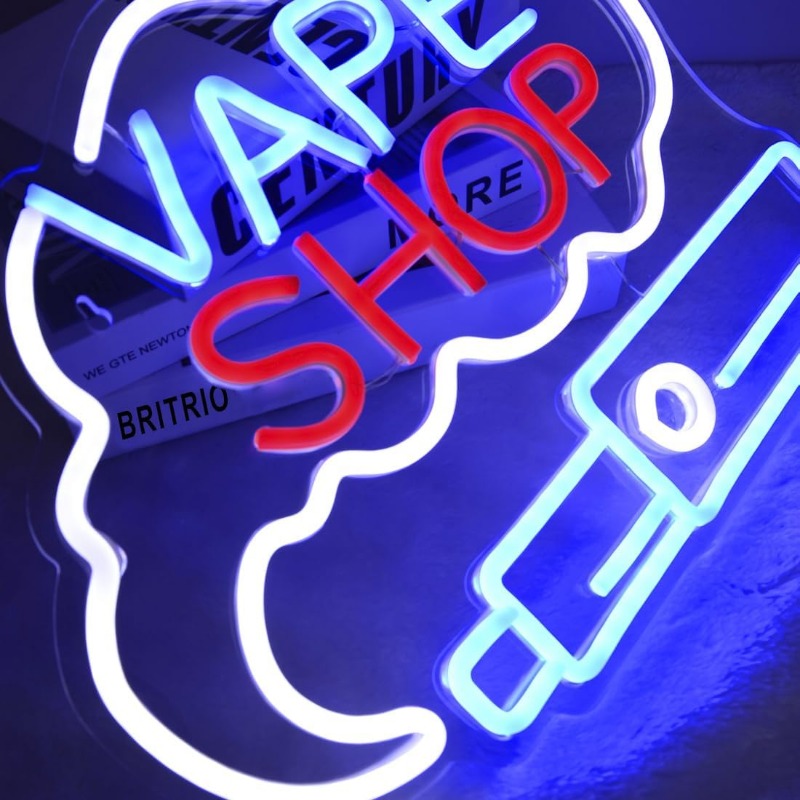 LED VAPE SHOP Smoke Neon Sign  - Vaping Store reseña y precio
